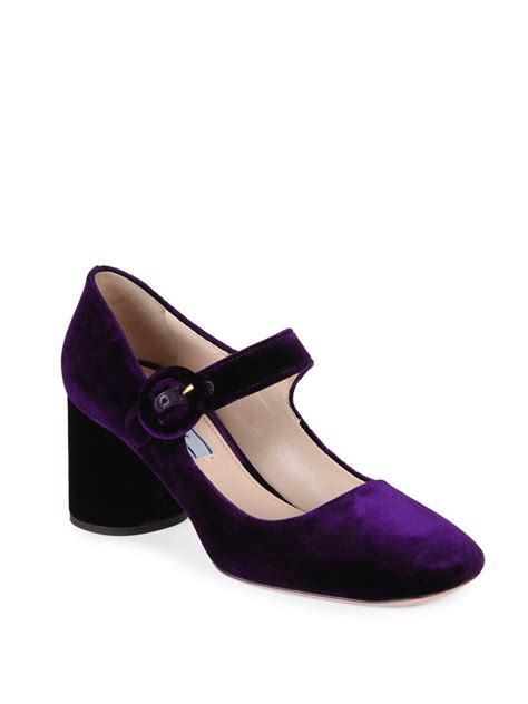 prada velvet mary jane|Designer Prada Mary Jane Shoes for Women .